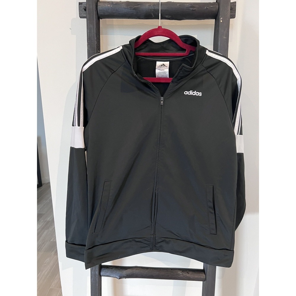 adidas zip up jacket women xl Black